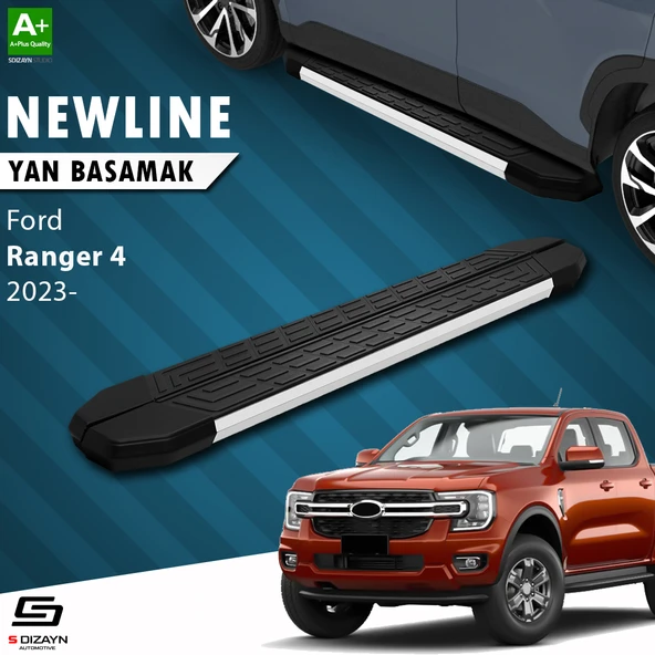 S-Dizayn Ford Ranger 4 NewLine Aluminyum Yan Basamak 203 Cm 2023 Üzeri A+ Kalite ürün görseli 1