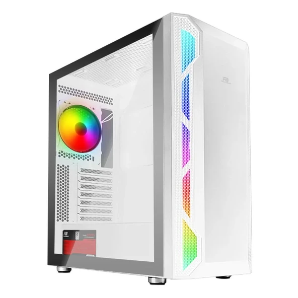 PowerBoost PB-P3701BW 650W 80+ USB 3.2 ARGB ATX Mid Tower Beyaz Kasa ürün görseli 1