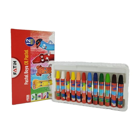 FATİH PASTEL BOYA 12 RENK KİNG SİZE ürün görseli 1