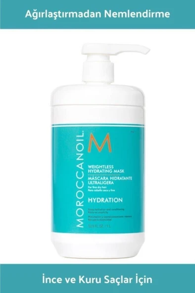 Moroccanoil Weightless Hydrating Ağırlık Yapmayan Nemlendirici Maske 1000 Ml ürün görseli 1