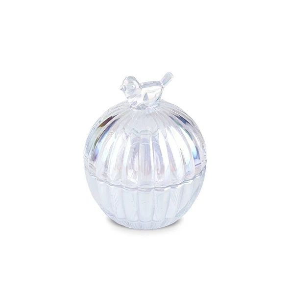 Karaca Kuşlu Cam Lokumluk Luster 9,5 Cm - Resim 4