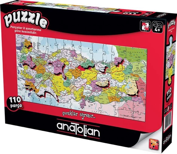 Anatolian 110 Parça Türkiye Haritası İller Puzzle ürün görseli 1