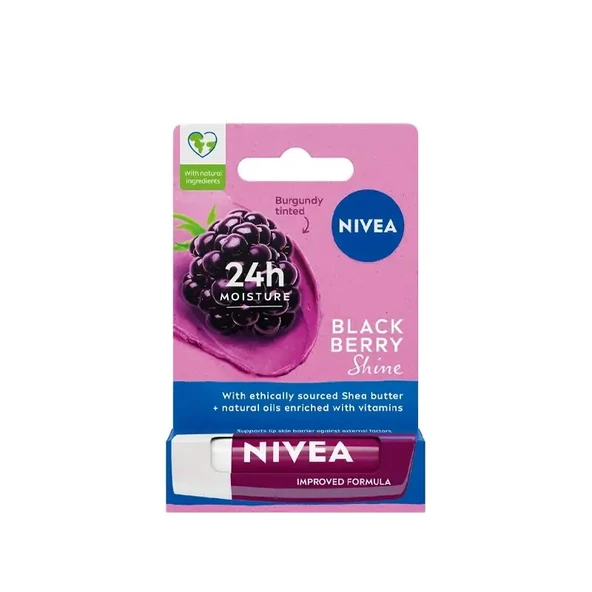 NİVEA LIP BALM RUJ & BÖĞÜRTLEN AROMALI DUDAK KORUYUCU 4,8GR ürün görseli 1