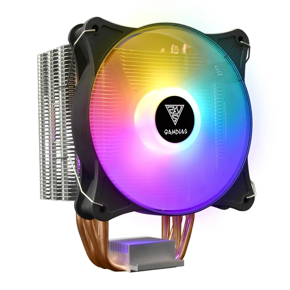 Gamdıas BOREAS E1-410 Lite, ARGB, 120mm, CPU Kule Tipi Hava Sogutma AMD AM4 ve INTEL Tüm islemciler ile uyumlu ürün görseli 1