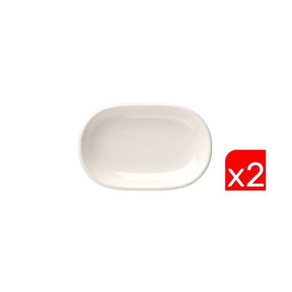 Tabak Evi Porselen Magnus Oval Kayık Tabak 13,50x8,50x2,50cm 2 Lİ ürün görseli 1