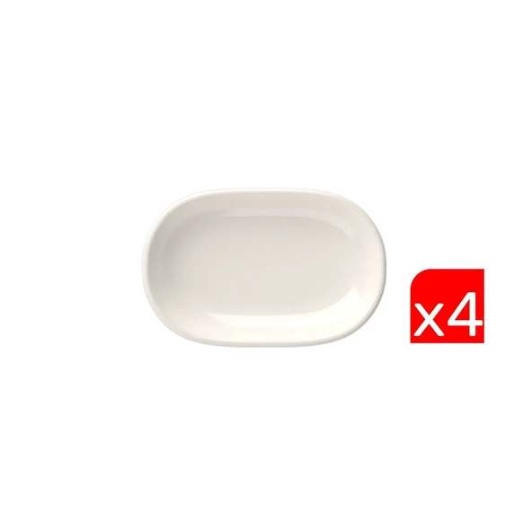 Tabak Evi Porselen Magnus Oval Kayık Tabak 13,50x8,50x2,50cm 4 LÜ ürün görseli 1