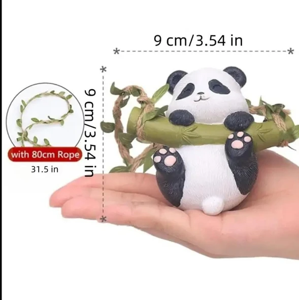 Bahçe balkon süsü dekoratif sallanan panda - Resim 2