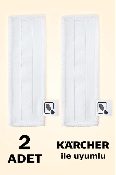 Karcher Buharlı Temizlik Makinesi SC Easyfix Serisi Uyumlu Yer Başlığı Mop Bezi 2 Adet ürün görseli 1