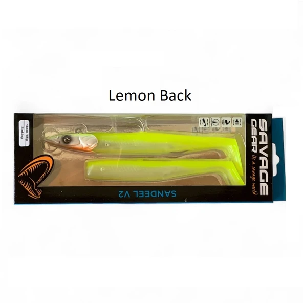 Savage Gear Sandeel V2 18cm 86gr 2+1 Lemon Back Silikon Suni Yem ürün görseli 1