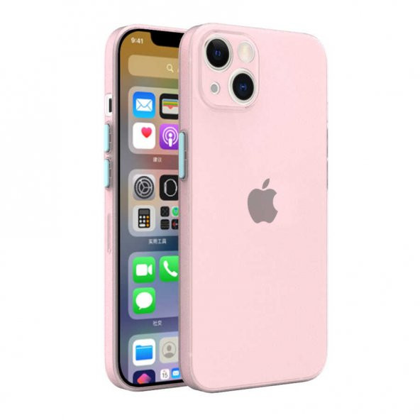 iPhone 13 Mini Kılıf Ultra İnce Mat Kamera Korumalı Silikon ürün görseli 1