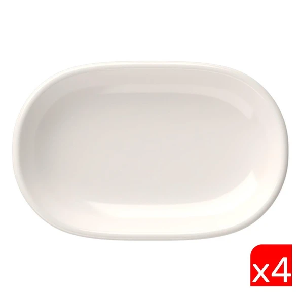 Tabak Evi Porselen Magnus Oval Kayık Tabak 23x15x3cm 4 LÜ ürün görseli 1