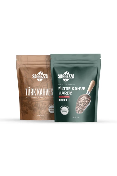 Saggezza Filtre Kahve Hardy 250 gr X Türk Kahvesi 250 gr Tanışma Paketi ürün görseli 1