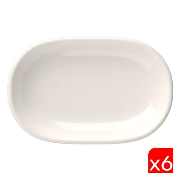 Tabak Evi Porselen Magnus Oval Kayık Tabak 23x15x3cm 6 LI ürün görseli 1