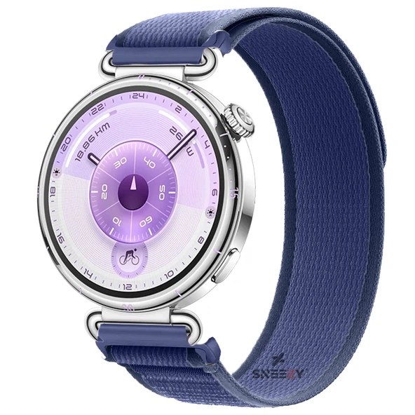 Huawei Watch GT6 41mm Uyumlu Kordon Trail Loop Cırtlı Yumuşak Kumaş Şık Kordon  Lacivert ürün görseli 1