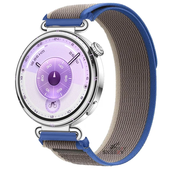 Huawei Watch GT6 41mm Uyumlu Kordon Trail Loop Cırtlı Yumuşak Kumaş Şık Kordon  Mavi ürün görseli 1