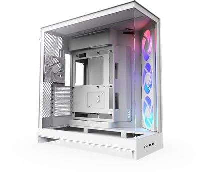 NZXT H9 Flow RGB 2025 CM-H92FW-R1 Dual-Chamber 3 RGB Fanlı ATX Beyaz Bilgisayar Kasası ürün görseli 1