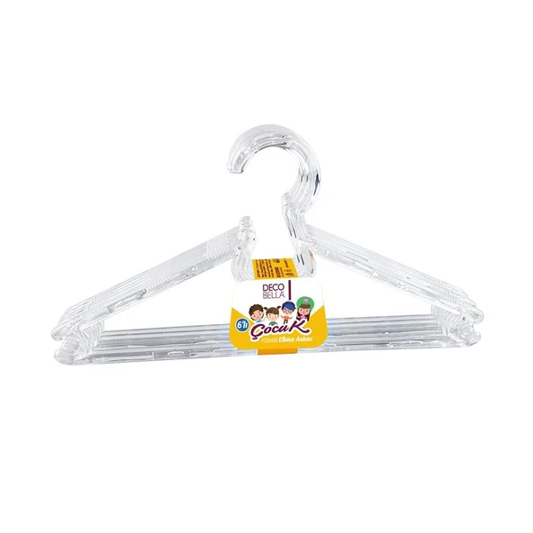 DecoBella Kristal Çocuk Elbise Askısı 6lı Paket ürün görseli 1