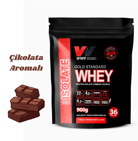 WWP Gold Standard Whey Isolate . İzolat Protein Tozu. 900g . Çikolata Aromalı. ürün görseli 1