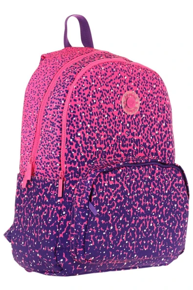 KAUKKO Dots Kız Çocuk Üç Bölmeli İlkokul ve Ortaokul Çantası - Mor Nokta Desenli - K1806 ürün görseli 1
