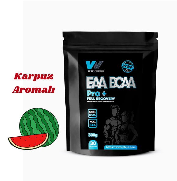 WWP EAA BCAA Pro+ Full Recovery, Tam İyileşme Dayanıklılık + Kas + Bağışıklık . 300g . Karpuz Aromalı. ürün görseli 1