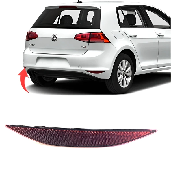Vw Golf 7 2013-2017  Sol Reflektör Arka Tampon Karartılmış 5G0945105A ürün görseli 1