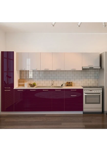 T Designo Verda Hazır Mutfak Dolabı Kiler Dahil 320CM  Tezgah Dahil ürün görseli 1