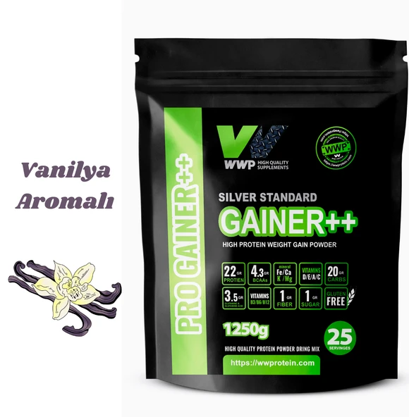 WWP Pro Gainer++ . Silver Standard . 1250g . Vanilya Aromalı. ürün görseli 1