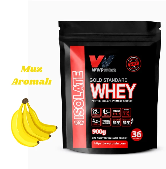 WWP Gold Standard Whey Isolate . İzolat Protein Tozu . 900g . Muz Aromalı. ürün görseli 1