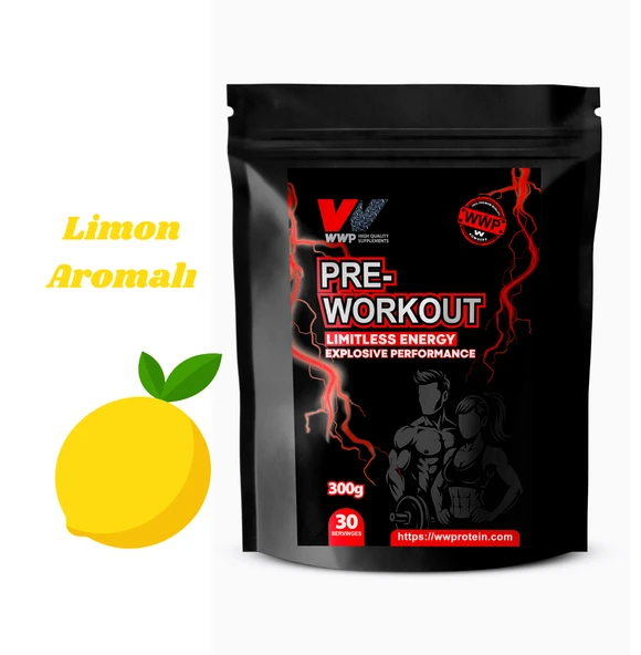 WWP Pre-Workout Limitless Energy, Sınırsız Enerji & Performans . 300g . Limon Aromalı ürün görseli 1