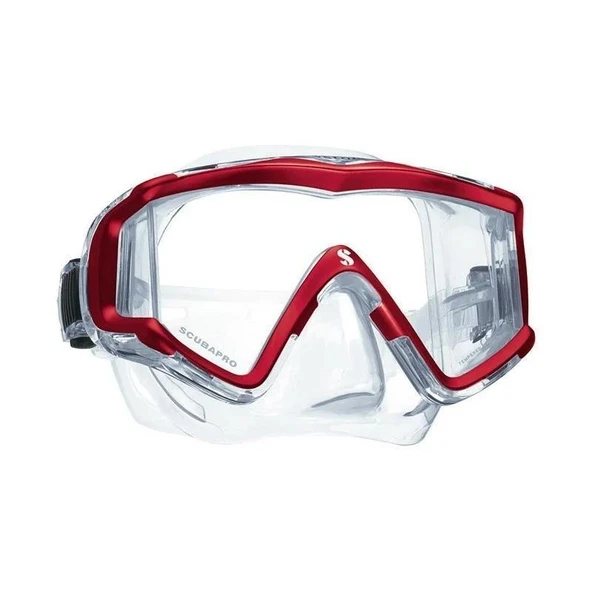 Scubapro Crystal Vu Maske   Şeffaf/Kırmızı ürün görseli 1