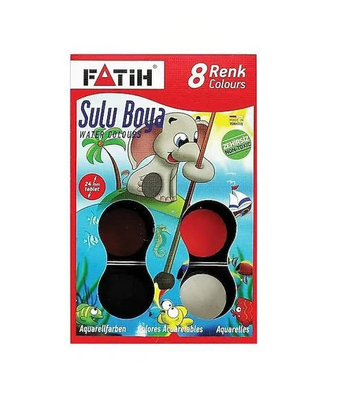 FATİH SULU BOYA 8 RENK S-8 ürün görseli 1