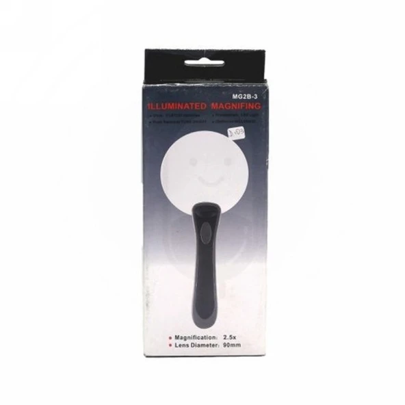 2 Led Işıklı 2.5X-90Mm Okuma Büyüteç - Resim 2