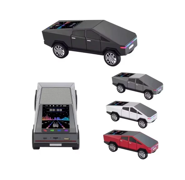 RT-1972 Tesla Cybertruck Araba Tasarımlı Bluetooth Hoparlör - TF Kart / USB / FM Destekli ürün görseli 1