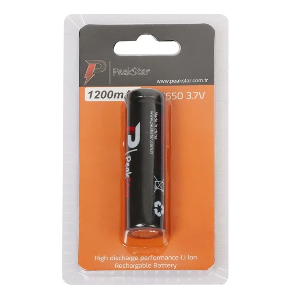 Orjinal 3.7 V 1200 Mah Şarj Edilebilir 18650 Turbo Model Li-ion Şarjlı Pil ürün görseli 1