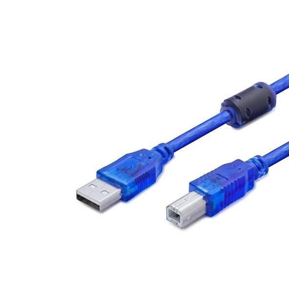 Usb Prınter Kablosu 1.5M Mavi Transparent HDX7501 ürün görseli 1