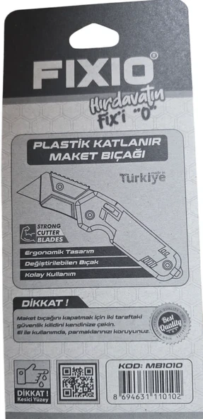Fıxıo Katlanır Plastik Maket Bıçağı 24 Adet - Resim 2