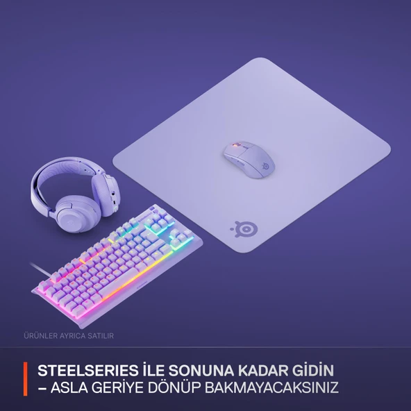SteelSeries QcK Large Gaming Oyuncu Mouse Pad - Lila - Resim 7