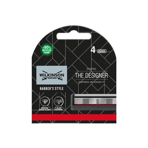 Wilkinson Sword Barber's Style The Designer Tıraş Bıçağı Kartuşu- 4 Adet ürün görseli 1