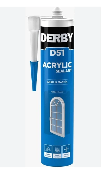 D 51 ACRYLIC MASTİK SİLİKON BEYAZ ürün görseli 1