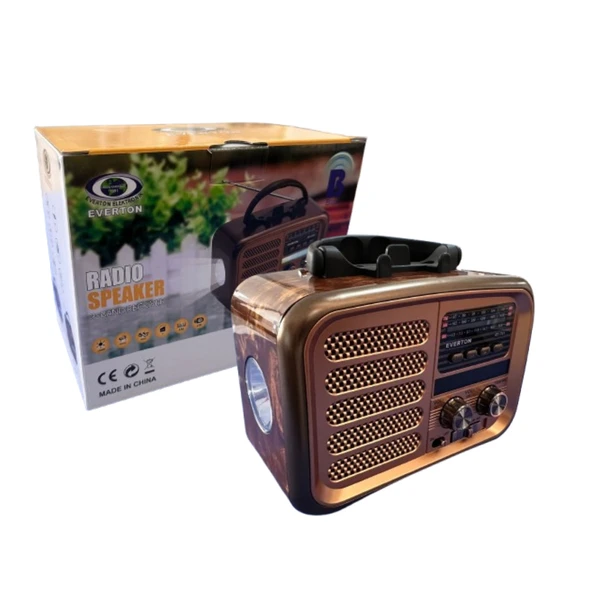 RT-701 Retro Radyo Bluetooth Hoparlör - USB/SD Kart Girişli, 3 Bant Radyo Alıcılı, Taşınabilir Şarjlı Nostaljik Radyo ürün görseli 1