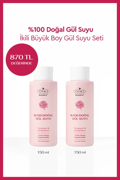 Otacı Gül Kürü %100 Doğal Gül Suyu 150ml x 2 adet ürün görseli 1