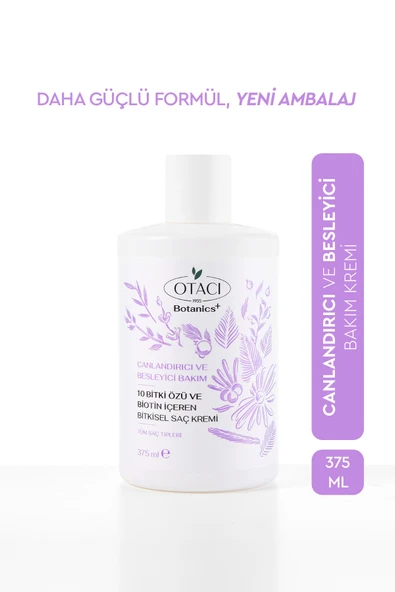 Otacı Botanics Canlandırıcı & Besleyici Bakım- 10 Bitki Özü ve Biotin İçeren Bitkisel Saç Kremi ürün görseli 1