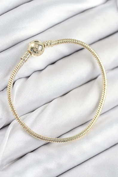 Pirinç Charm Topcuk Model Gold Renk Kadın Bileklik - TJ-BB7807 ürün görseli 1