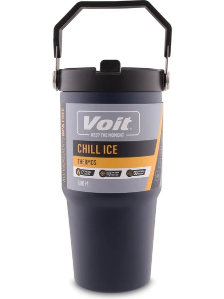 Voit Chill Ice Termos Paslanmaz Çelik 600ml Mavi ürün görseli 1