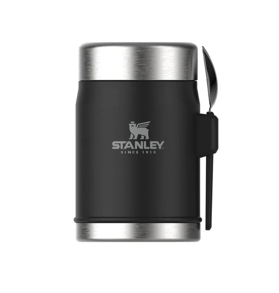 Stanley Klasik Paslanmaz Çelik Yemek Termosu Kaşıklı 0,40lt  MattleBlackPebble ürün görseli 1