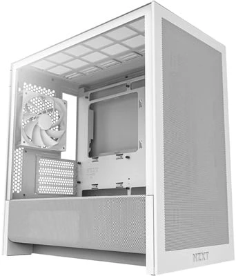 NZXT H3 Flow 2025 CC-H31FW-01 1 Fanlı mATX Beyaz Bilgisayar Kasası ürün görseli 1