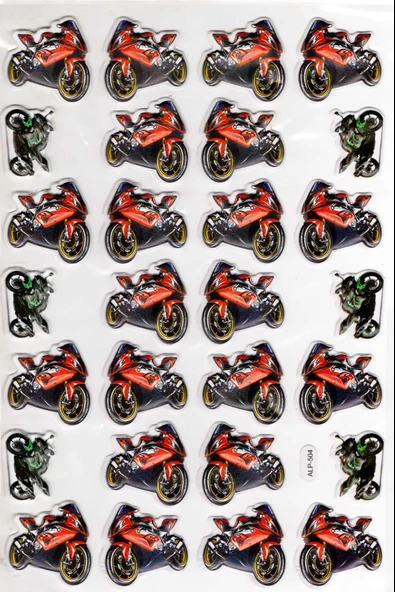 Sticker Kabartmalı A4 Boyutunda Stiker Defter, Planlayıcı Etiket-(lim504) - Motorsiklet ürün görseli 1