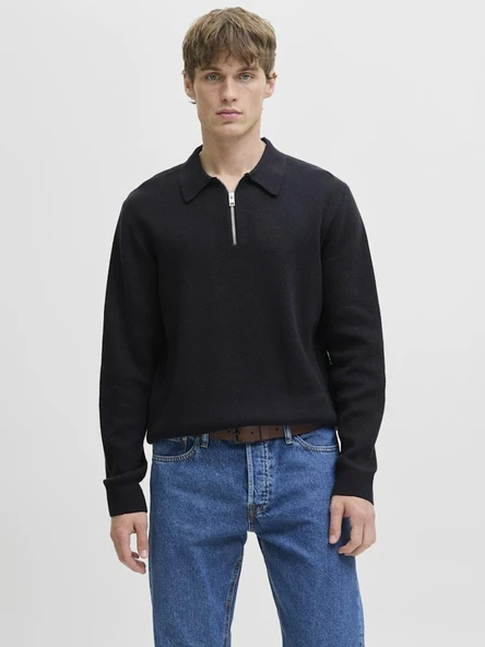 Jack Jones Blamılano Polo Yaka Relax Fit Erkek Kazak 12281743 ürün görseli 1