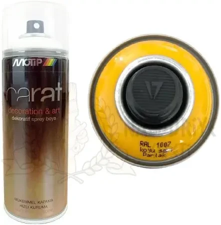 Motip Carat Ral 1007 Koyu Sarı Boya 400 ml Germany ürün görseli 1