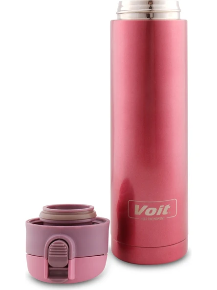 Voit Casual Termos 450ml Paslanmaz Çelik Pembe - Resim 3